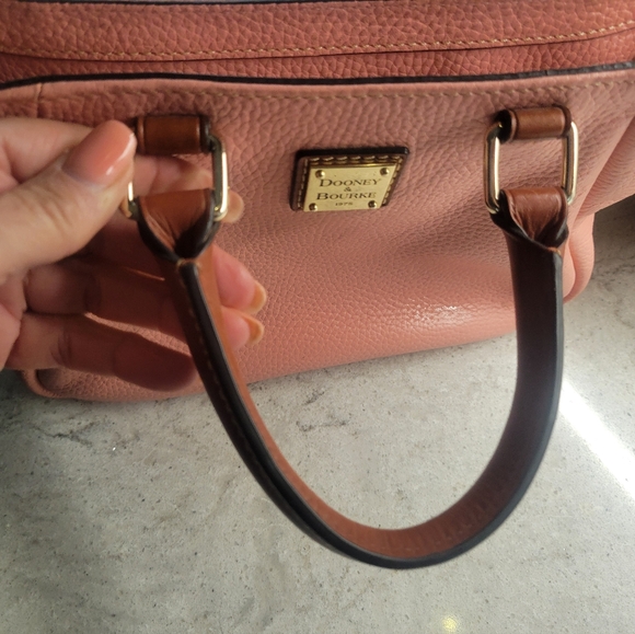 Dooney & Bourke leather peach pink tote shoulder bag - Picture 13 of 16